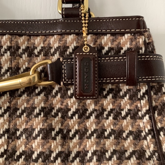 COACH Factory Leather and Tweed Hand Bag - Picture 3 of 16